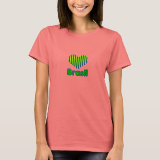 Camiseta Feminina I love Brasil T-shirt