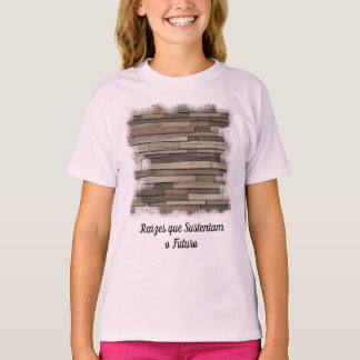Camiseta Feminina Juvenil Básica Madeira T-shirt