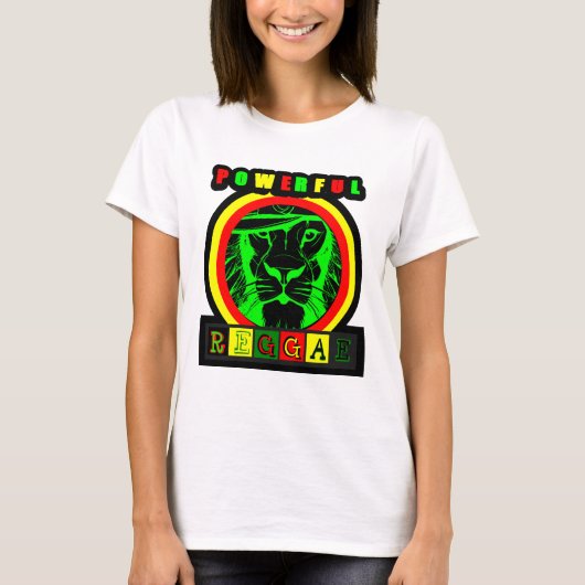 Camiseta Feminina Powerful Reggae T-shirt (Voorkant)