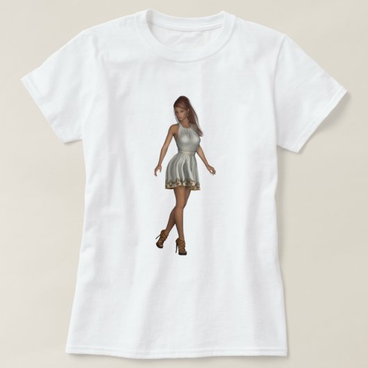 Camiseta garota da moda t-shirt (Design voorkant)