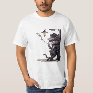 camiseta Gato fumador estilo noir T-shirt