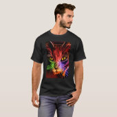 Camiseta Graffiti Gato Neon T-shirt (Voorkant volledig)