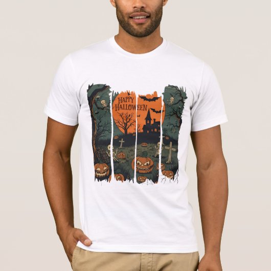 Camiseta Happy Halloween Esqueletos Danzantes T-shirt (Voorkant)