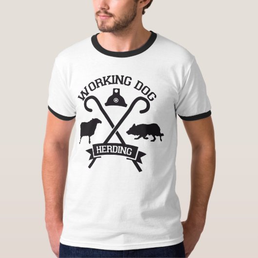 Camiseta Herding Working Dog Border Collie T-shirt (Voorkant)