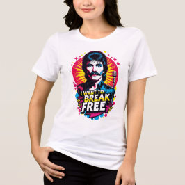 Camiseta holgada I Want to Break Free Tri-Blend Shirt