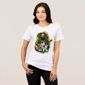 Camiseta holgada One Love el Rey del Reggae Tri-Blend Shirt (Voorkant volledig)
