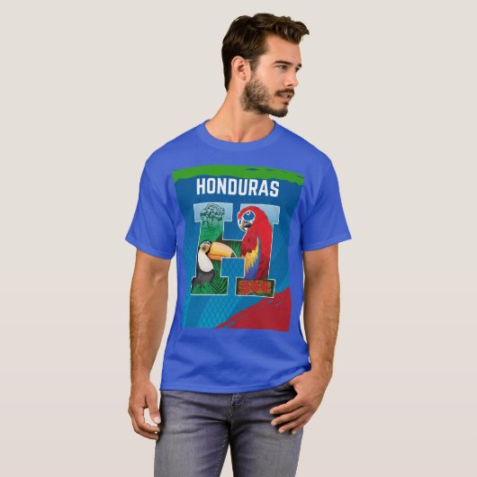 CAMISETA HONDURAS T-SHIRT (Voorkant volledig)