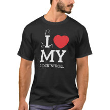 Camiseta I love my Rock and Roll - Coração