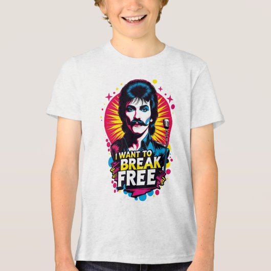 Camiseta I Want to Break Free Tri-Blend Shirt (Voorkant)