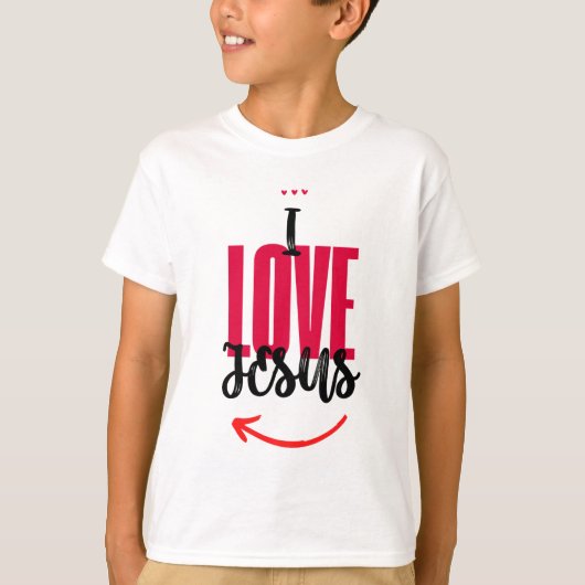 Camiseta Infantil Básica I Love Jesus T-shirt (Voorkant)