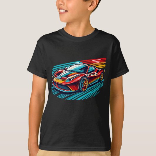 Camiseta infantil con diseño de carro" t-shirt (Voorkant)
