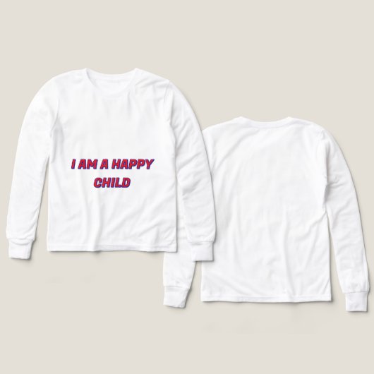 Camiseta Infantil Niño Feliz Sonriente (Voorkant /achterkant)