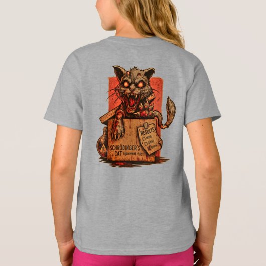 Camiseta Infantil Schrodinger's Zombie Cat - Back T-shirt (Achterkant)