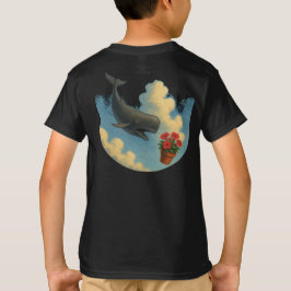 Camiseta Infantil Whale & Bowl Of Petunias - Back T-shirt
