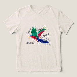 Camiseta Liberdade Arara (Desenho autoral) Tri-Blend Shirt