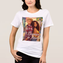 camiseta literária romantica A linguagem do amor