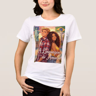 camiseta literária romantica A linguagem do amor Tri-Blend Shirt