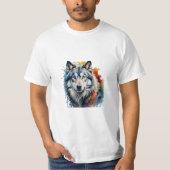  camiseta   lobo animal,forte t-shirt (Voorkant)