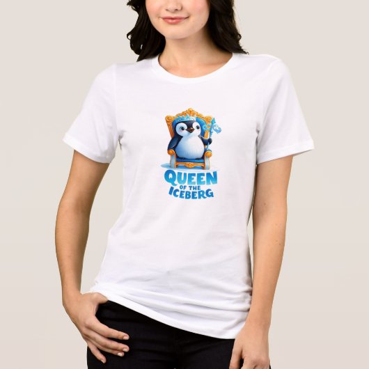 Camiseta mamá pingüina Tri-Blend shirt (Voorkant)