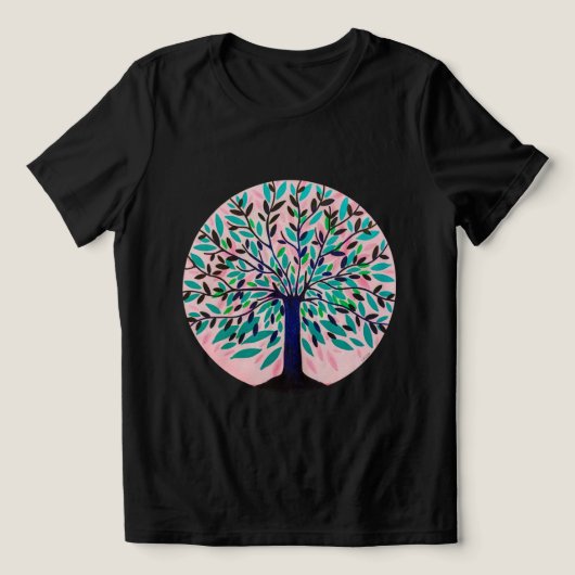 Camiseta Mandala Árvore da Vida Tri-Blend Shirt (Design voorkant)
