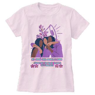 Camiseta manga corta femenina para chicas valiente t-shirt