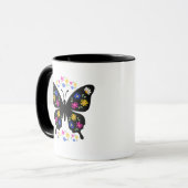 Camiseta mariposa con flores multicolor mok (Voorkant links)