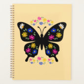 Camiseta mariposa con flores multicolor planner (Voorkant)