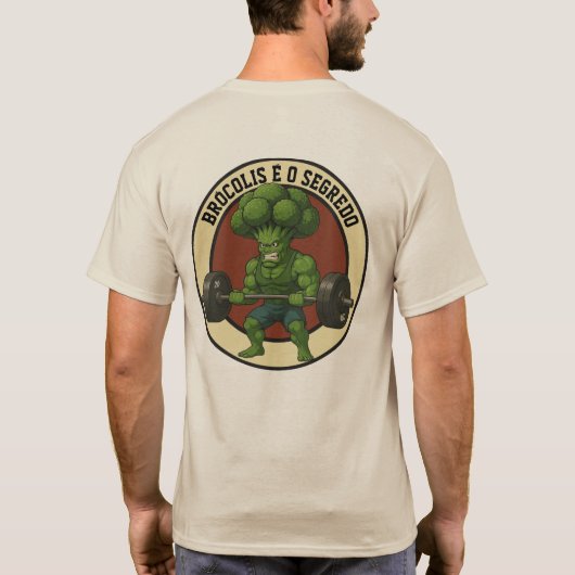 Camiseta Masc. Brócolis é o Segredo - Back T-shirt (Achterkant)