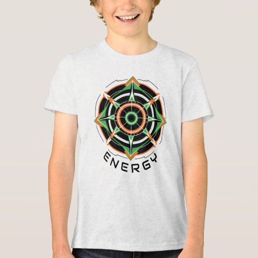 Camiseta Masc Juvenil Básica Abstrato Futurista-6 Tri-Blend Shirt (Voorkant)