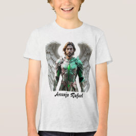 Camiseta Masc Juvenil Básica Arcanjo Rafael Tri-Blend Shirt
