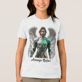 Camiseta Masc Juvenil Básica Arcanjo Rafael Tri-Blend Shirt (Voorkant)