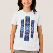 Camiseta Masc Juvenil Básica Fractal Geometrico-1 Tri-Blend Shirt (Voorkant)