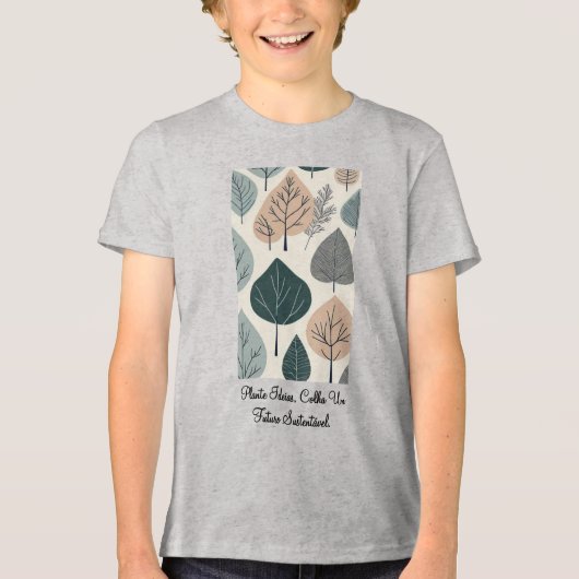 Camiseta Masc Juvenil Básica Raízes do Futuro-2 Tri-Blend Shirt (Voorkant)