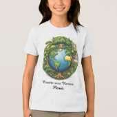 Camiseta Masc Juvenil Básica Raízes do Mundo-1   Tri-Blend Shirt (Voorkant)