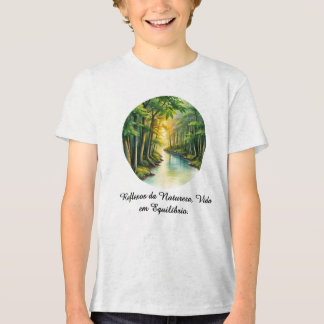 Camiseta Masc Juvenil Básica Reflexos da Terra-2  Tri-Blend Shirt