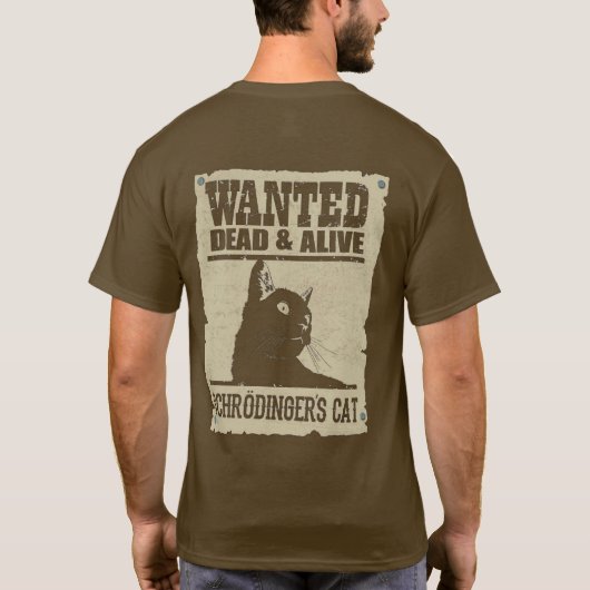 Camiseta Masc. Schrodinger's Cat - Dark - Back T-shirt (Achterkant)