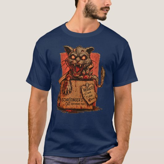 Camiseta Masc. Schrodinger's Zombie Cat - Front T-shirt (Voorkant)