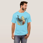 Camiseta Masc. Whale And Bowl Of Petunias - Front T-shirt (Voorkant volledig)