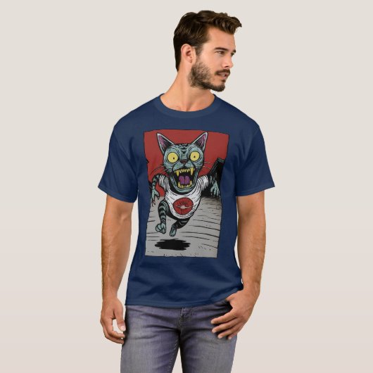 Camiseta Masc. Zombie Runner Cat - Front T-shirt (Voorkant volledig)