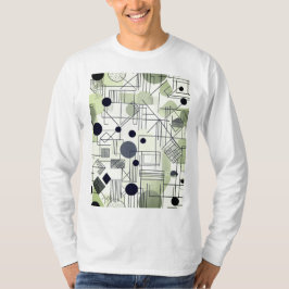 Camiseta Masculina Abstrato Básica Manga Longa T-shirt