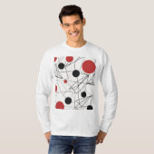 Camiseta Masculina Básica Abstrato 3 Manga Longa T-shirt (Voorkant volledig)
