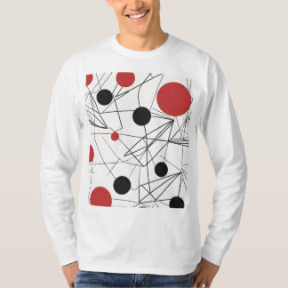 Camiseta Masculina Básica Abstrato 3 Manga Longa T-shirt