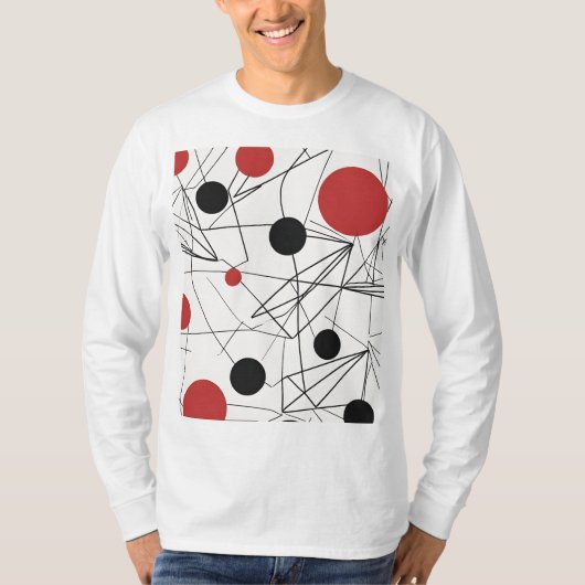 Camiseta Masculina Básica Abstrato 3 Manga Longa T-shirt (Voorkant)