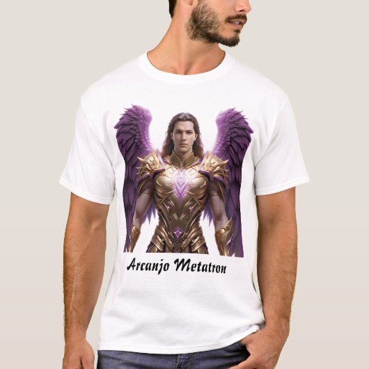 Camiseta Masculina Básica Arcanjo Metatron T-shirt (Voorkant)
