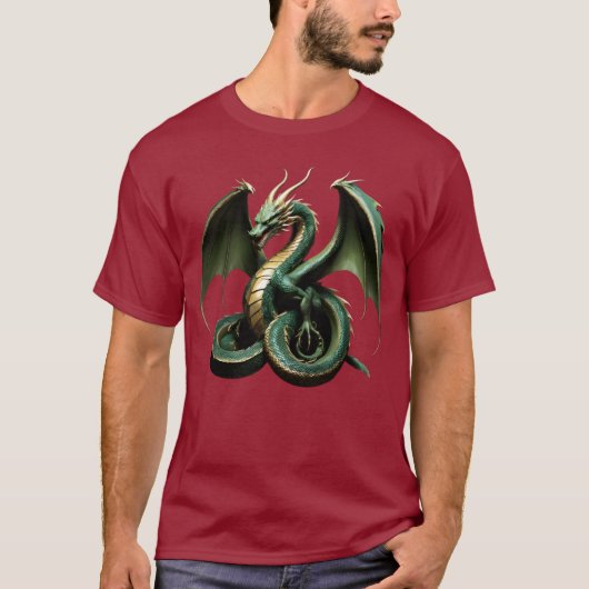 Camiseta Masculina Básica Dragão Cobra T-shirt (Voorkant)