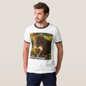 Camiseta Masculina Básica Ringer Onça Pintada T-shirt (Voorkant volledig)