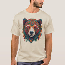 Camiseta Masculina Básica Urso Tribal-2