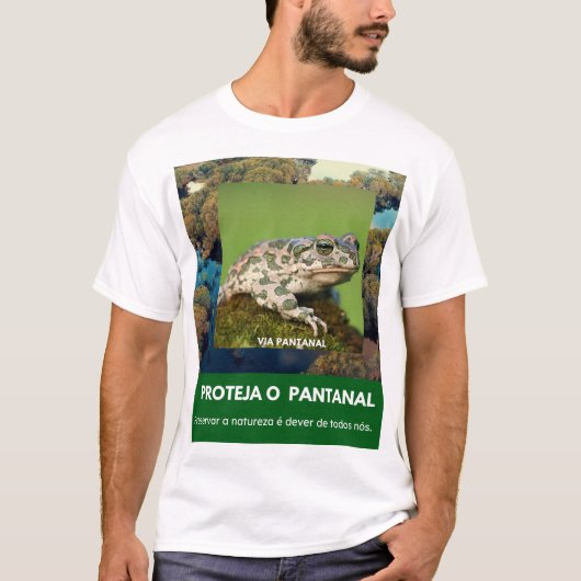 Camiseta Masculina Básica Via Pantanal Sapo T-shirt (Voorkant)