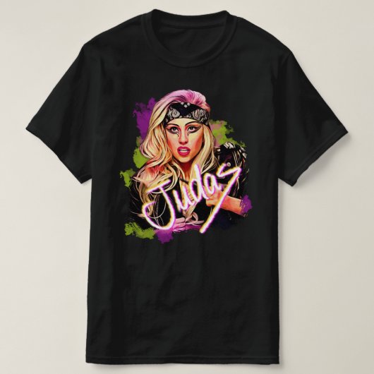 Camiseta Masculina Judas Lady Gaga T-shirt (Design voorkant)