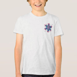 Camiseta Masculina Juvenil Básica Flôr da Vida-7 Tri-Blend Shirt